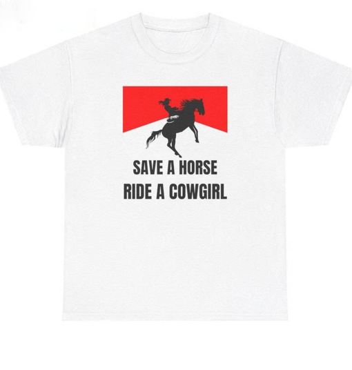 Pride Month Unisex Hoodie, Funny Save A Horse Ride A Cowgirl Shirt Crewneck