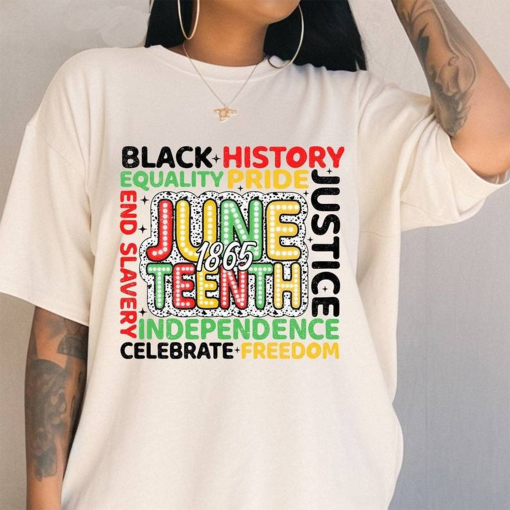 1865 Freedom Unisex Hoodie, Comfort 1865 Juneteenth Shirt Short Sleeve