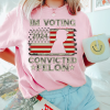 I’m Voting Convicted Felon 2024 T-Shirt/Voting For The Convicted Felon shirt/Funny Political Shirt/Felon Shirt/Sarcastic Graphic Tee