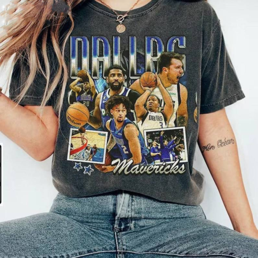 Luka Doncic Shirt, Trendy Basketball Mavericks Short Sleeve Crewneck