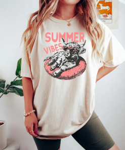 Funny Summer Vibes Shirt, Funny Cow Shirt,…