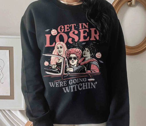 Retro Get In Loser We’re Going Witchin Shirt, Vintage Sanderson Sisters Sweatshirt, Bad Witch Shirt, Vintage Halloween Shirt, Halloween Gift