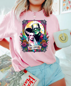 Bride of Frankenstein Tarot T-Shirt, Gothic Halloween…