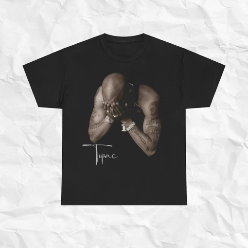 Retro 90s 2Pac Tupac Shakur Shirt, Tupac Big Face Head Vintage Style Graphic Hip Hop T-Shirt, Vintage Style 2pac Shirt, Unisex Cotton Tee