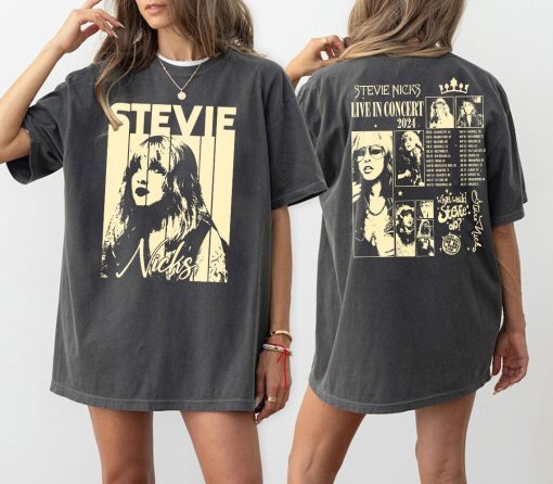 2Side Stevie Nicks Tour 2024 Shirt, Stevie Nicks Tour Live In Concert T-shirt, Stevie Nicks Concert Merch, Stevie Nicks Gift For Men Women