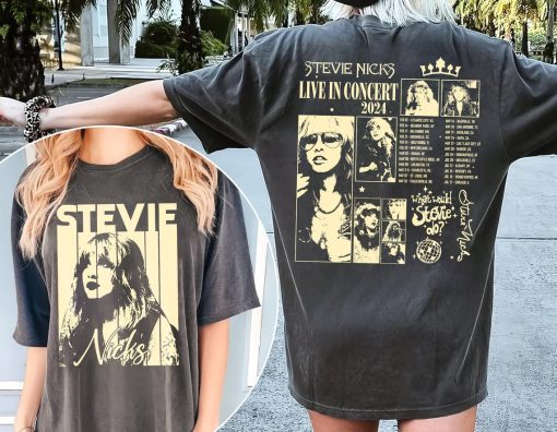 2Side Stevie Nicks Tour 2024 Shirt, Stevie Nicks Tour Live In Concert T-shirt, Stevie Nicks Concert Merch, Stevie Nicks Gift For Men Women