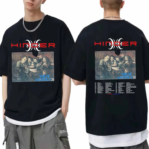 Hinder 2024 Tour Shirt, Hinder Band Fan Shirt, Hinder 2024 Concert Shirt