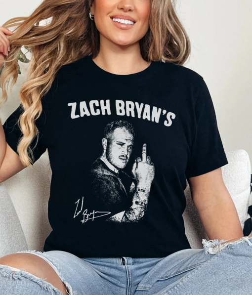 Vintage Zach Bryan Shirt, Funny Middle Finger From Zach Shirt, Zach Fan Tees, Country Music Shirt,The Quittin Time Tour, American Heartbreak