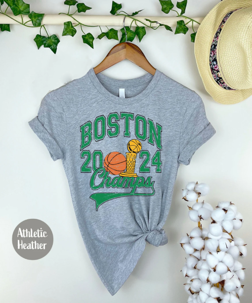 Boston 2024 Champs T-Shirt, Basketball Championship Shirt, Sports Fan Apparel, Winner T Shirt, Championship Tee, Championship Fan Tees-SF018