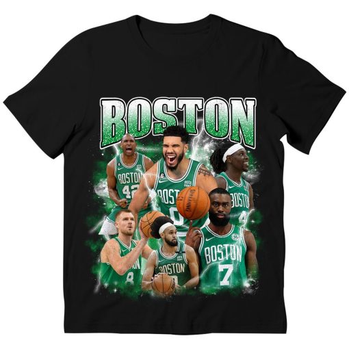 Boston Basketball Jayson Tatum Jaylen Brown Porzingis Jrue Holiday Derrick White Vintage T-shirt for Basketball Fans Men & Women