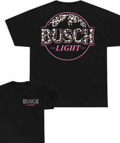 Busch Light Leopart Logo T-shirt 2 Side…