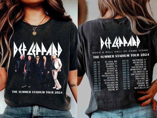 2024 Def Leppard And Journey Summer Stadium Tour Shirt, Def Leppard Fan Shirt, Journey Band Tour 2024 Shirt, Def Leppard And Journey Merch