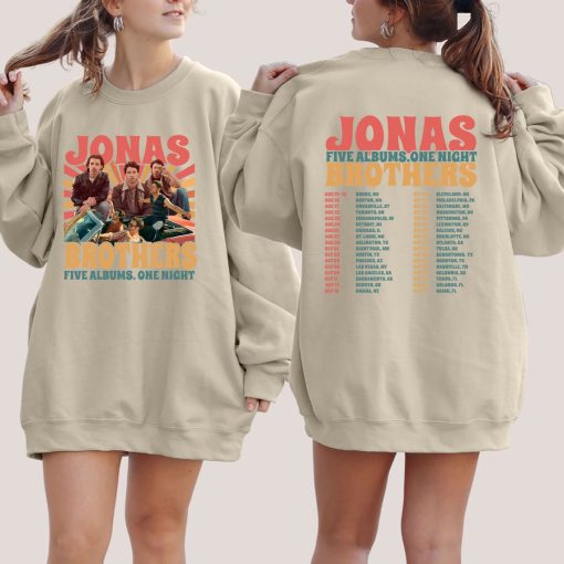 Jonas Brothers Double Sided Sweatshirt, Jonas Brothers Tour Shirt, Concert 2023 Retro Unisex Gift, Jonas Brothers Cassette Shirt, Sweatshirt