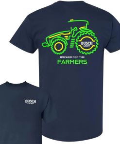 Busch Light Farmers Tractor 2-sided T-shirt, Busch…