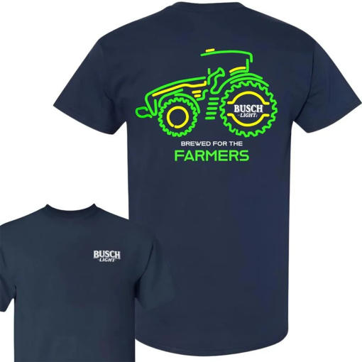 Busch Light Farmers Tractor 2-sided T-shirt, Busch Light T shirt Full Color For Men And Women