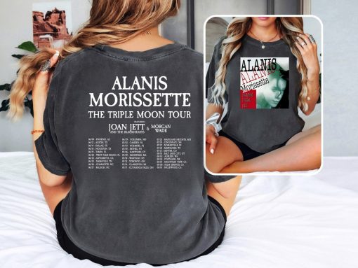 Alanis Morissette The Triple Moon Tour 2 Sides T-Shirt Alanis Morissette Fan Gift, Alanis Morissette Tour 2024