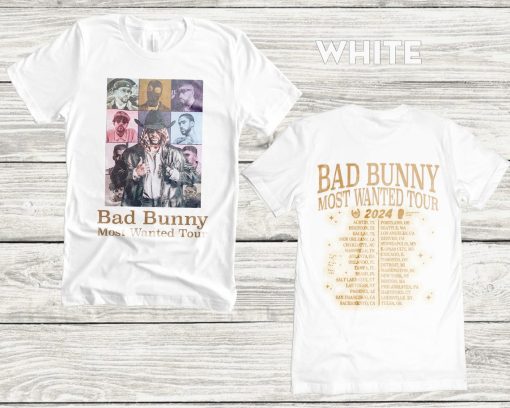 Retro Bad Bunny Most Wanted ERA Tour 2024 T-shirt, Bad Bunny Nadie Sabe Sweatshirt, Bad Bunny Merch, Bad Bunny Fan Outfit, Bad Bunny Hoodies