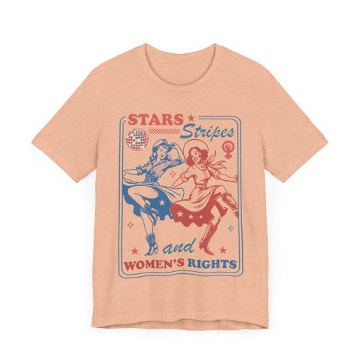 Stars stripes and women’s rights | reproductive rights | pro roe v wade shirt | social democrat | leftist | vote banned books | feminist |