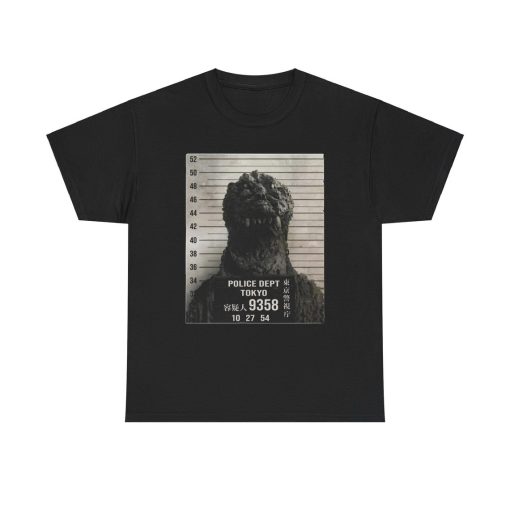 Godzilla Mugshot Shirt, Funny Godzilla Shirts, King of Monsters T Shirt, Movie Fan Gift for Him