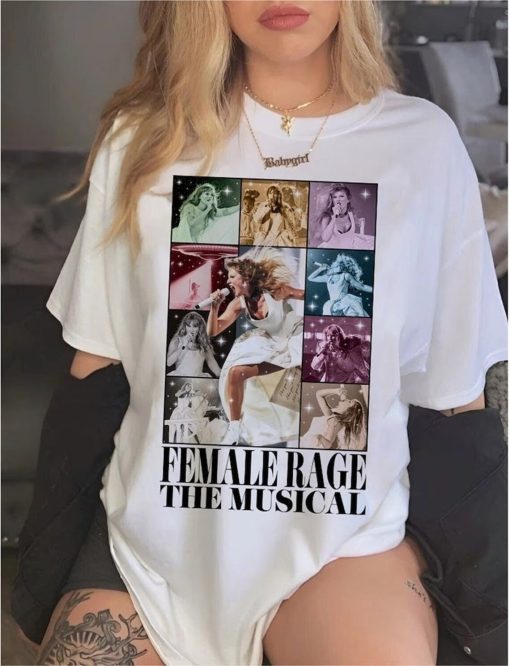 Female Rage The Musical Comfort Colors T-shirt, Eras Concert Tee, TTPD Swiftie Fan Gift Shirt, Tortured Poets Department Tee