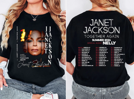 Janet Jackson Together Again 2024 Tour Shirt, Janet Jackson 2024 Tour Shirt, Janet Jackson Comfort Colors Tee, Janet Jackson Fan Gift Shirt