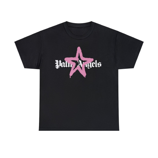 Palm Shirt Angels Tee Pink Star Unisex Heavy Cotton Tee