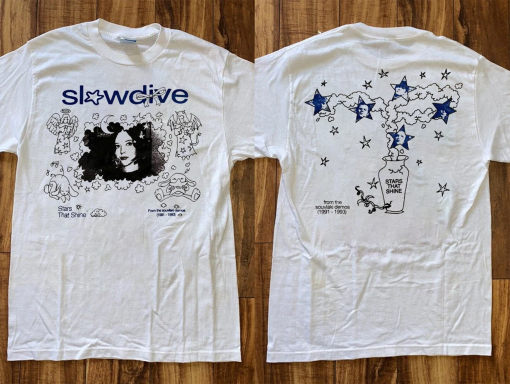 Slowdive Slouvaki Stars That Shine From The Slouvaki Demos 1991-1993 T-Shirt, Slowdive Slouvaki T-Shirt, Slowdive Tour 1993 Shirt, Music Tee