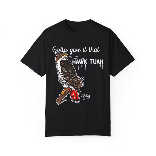 Hawk Tuah funny humor Unisex Garment-Dyed T-shirt