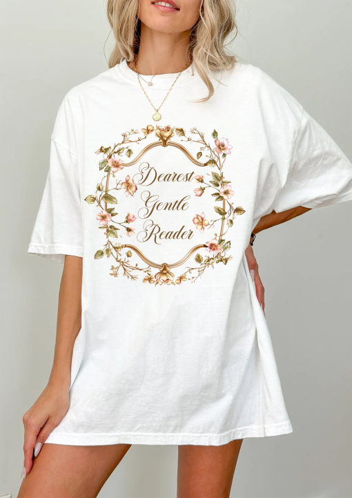 Gift for Friend Dearest Reader Comfort Colors Shirt | Regency era Style | Regency Era Shirt | Book Lover | Historical Romance Gift Retro Tee