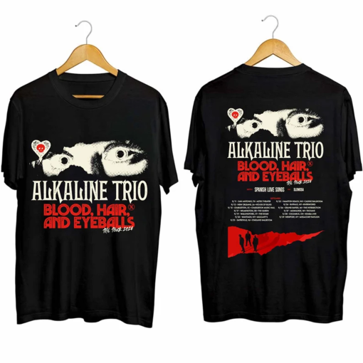 Alkaline Trio 2024 Tour Shirt, Alkaline Trio Band Fan Shirt, Alkaline Trio Rock Tour 2024 Shirt, Rock Concert Shirt