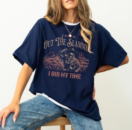 Out The Slammer Shirt, Cowboy Aesthetic, Tortured Poet Era, Comfort Colors Tshirt, Gift For Her