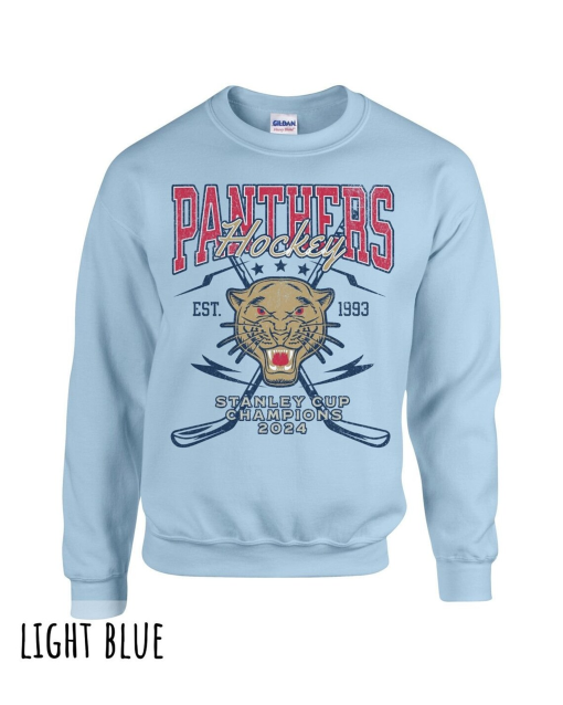 Vintage Panthers Hockey Sweatshirt | 2024 Stanley Cup Champions | Florida Hockey | Panthers Champion Shirt | Vintage Style Panthers Crewneck