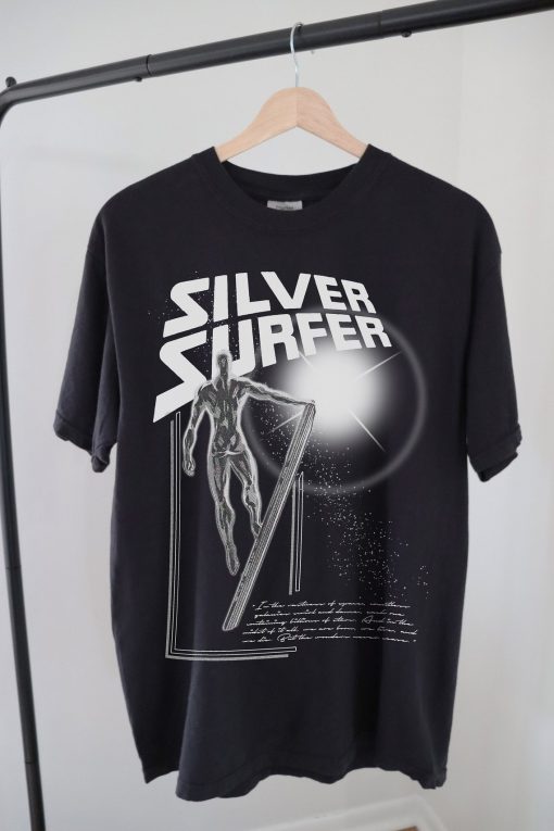 Vintage Styled The Silver Surfer T-Shirt, Silver Surfer, Comic book T-Shirt, Graphic Superhero Shirt, Gift shirt