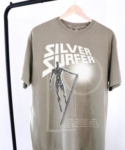 Vintage Styled The Silver Surfer T-Shirt, Silver…