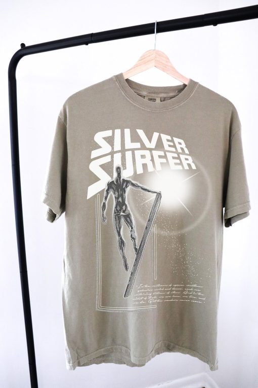 Vintage Styled The Silver Surfer T-Shirt, Silver Surfer, Comic book T-Shirt, Graphic Superhero Shirt, Gift shirt