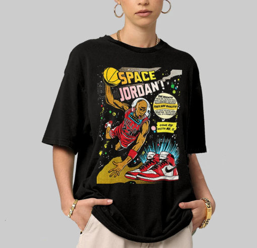 Michael Jordan Comic Inspired Graphic Vintage Retro Style T-Shirt