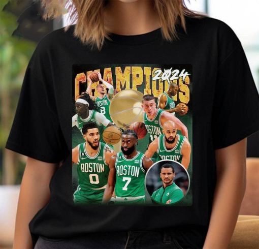 Basketball Championship 2024 Unisex Hoodie, Groovy Boston Celtics Shirt Sweater