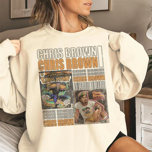 Chris Brown Shirt Hip Hop 90s Retro Graphic Tee Comic Rap Gifts Fan Unisex T-Shirt