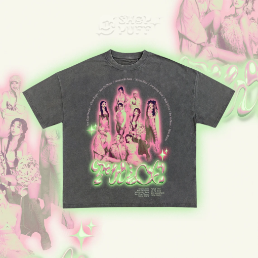 TW Formula of Love Y2K-Inspired Neon Graphic Tee All 9 Members | 2 Colors