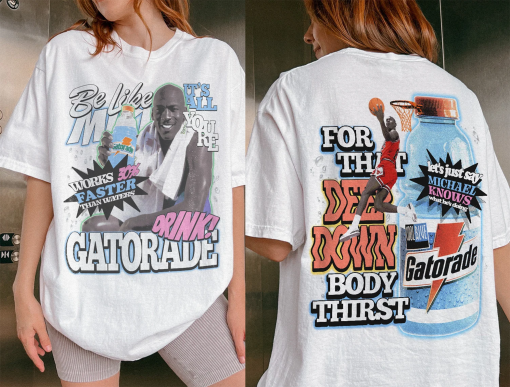 Michael Jordan Vintage T-Shirt, GATORADE, NBA, basketball, Gift, Unisex T-Shirt, Vintage Tees, bootleg, Streetwear, Raptee, Parody tee