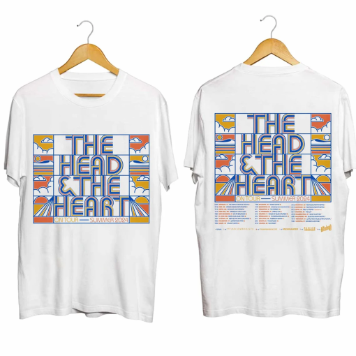 The Head & The Heart 2024 Summer Tour Shirt, The Head and the Heart Band Fan Shirt, The Head and the Heart 2024 Concert Shirt