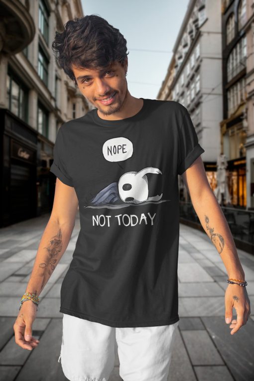 Hollow Nope Not Today Unisex Graphic Tee, Gaming T-Shirt, Videogame Indie Shirt, Insect Shirt, Beetle Tshirt, Hollow Knight Shirt