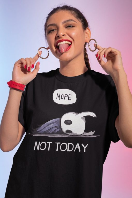 Hollow Nope Not Today Unisex Graphic Tee, Gaming T-Shirt, Videogame Indie Shirt, Insect Shirt, Beetle Tshirt, Hollow Knight Shirt