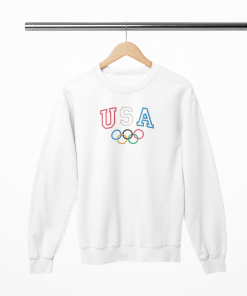 Retro Team USA Olympics Embroidered Pullover Shirt…