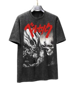 Berserk Vintage Washed Shirt, Berserk Guts Anime…