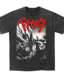 Berserk Vintage Washed Shirt, Berserk Guts Anime…