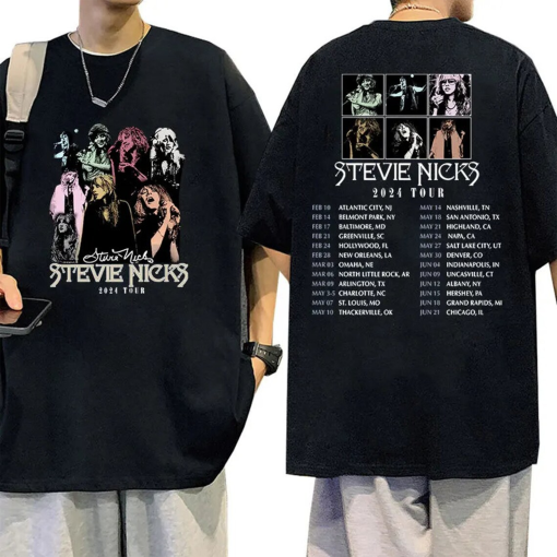 Stevie Nicks 2024 Tour Merch, 2024 Stevie Nicks Live In Concert T-Shirt, Vintage Stevie Nicks Shirt Fan Gifts, Stevie Nicks Concert Shirt