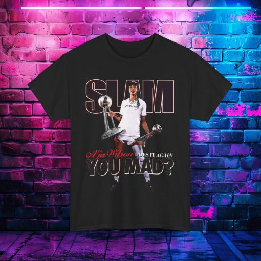 WNBA and Las Vegas Aces star A’ja Wilson Slam Tee T Shirt Unisex Heavy Cotton Tee