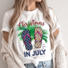 Christmas In July shirt, Summer Vibes Shirt shirt, Santa Clause Shirt shirt, Santa Summer shirt, Flamingo Beach shirt, Summer Shirt