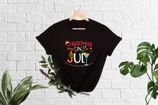 Christmas In July Tshirt, Summer Santa Claus Shirt, Funny Santa Summer Beach Vacation Shirt, Summer Holiday Tee, Summer Vacation Shirt